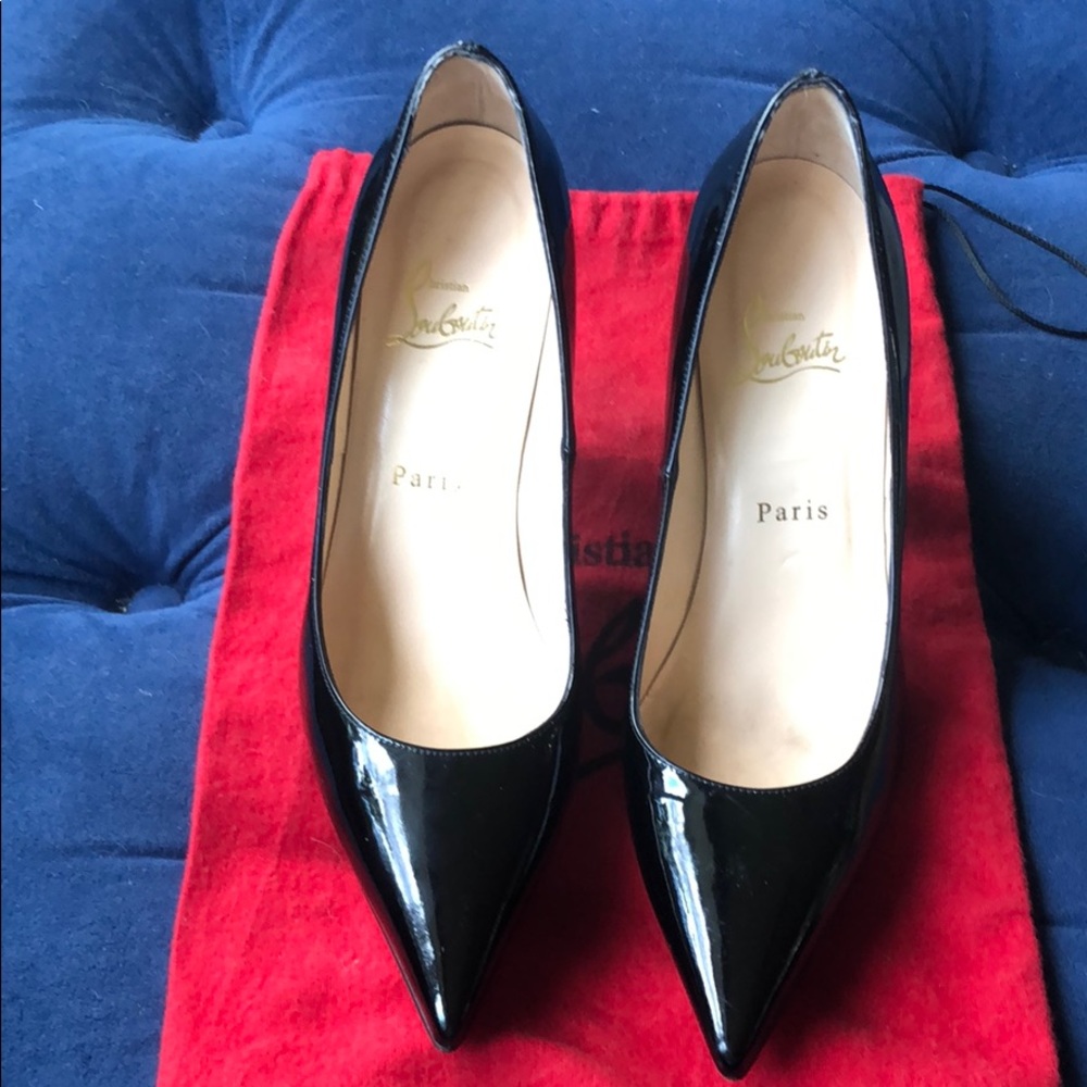 Christian Louboutin Black Patent Leather Pumps